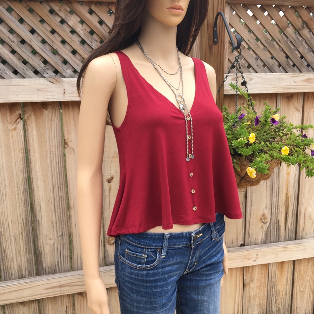 SOFT STRETCH LIGHTWEIGHT RED KNIT  LOW SLUNG BACK - Picture 8 of 13